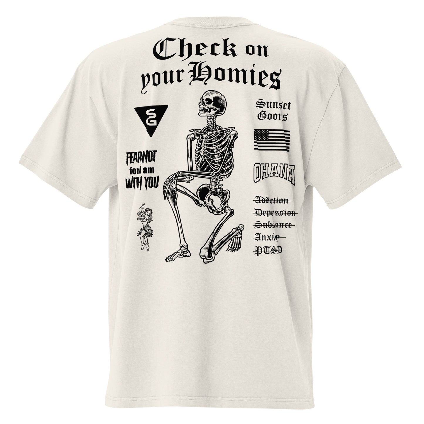 Check On Your Homies Oversized Tee