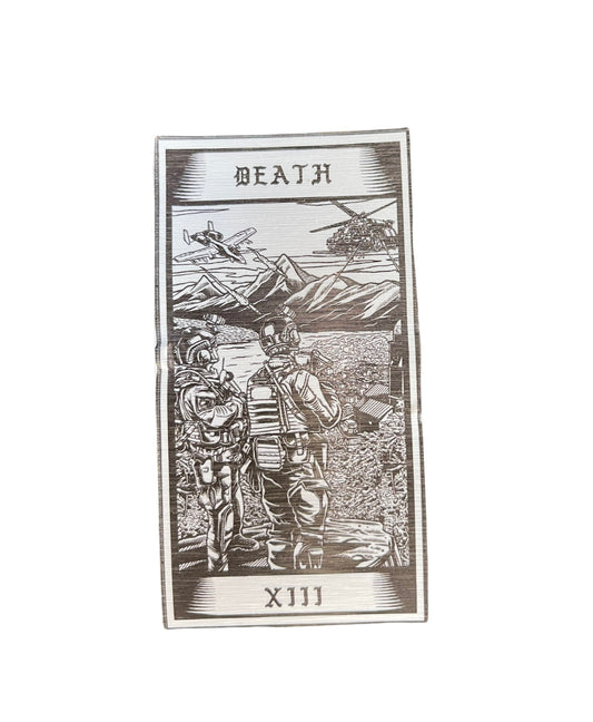 Brushed Metal Death Tarot Slap