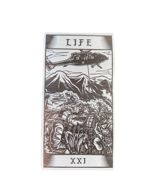 Brushed metal Life Tarot Slap